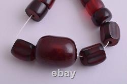 Antique genuine Cherry Amber Bakelite Faturan Beads
