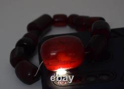 Antique genuine Cherry Amber Bakelite Faturan Beads
