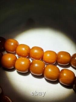 Antique genuine Faturan bakelite amber veins Prayer beads 90gr
