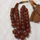 Antique Genuine Cherry Amber Bakelite Faturan Prayer Beads 90 Gr