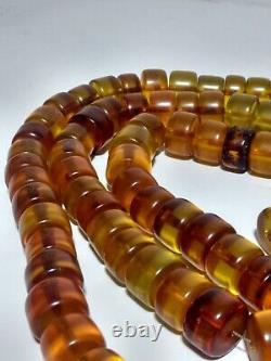 Antique lot of Faturan Bakelite cherry amber beads weight 796 GR 99beads