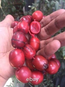 Antique lot of Faturan Cherry Amber Tesbih Rosary damari Bakelite 944grams