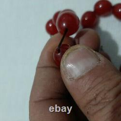 Antique ottoman Faturan Bakelite no veins Prayer beads necklace 79.4 gram