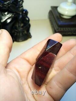 Antique red cherry amber bakelite tested Gold lava flow! 23 grams