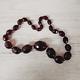 Art Deco Cherry Amber Bakelite Bead Necklace 16 1/2 Faceted 47 Grams Faturan