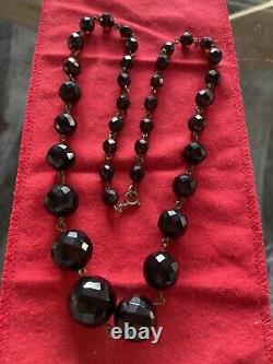 Art Deco Flapper Era Cherry Amber Bakelite Beads Necklace Vintage Antique 39g