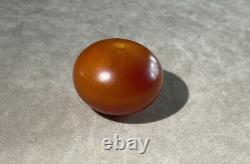 Bakelite Amber Marbled Faturan Bead -12 1/2 Grams Large Vintage Old