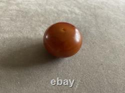 Bakelite Amber Marbled Faturan Bead -12 1/2 Grams Large Vintage Old