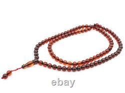 Baltic Amber 8mmx99 islamic rosary beads antique Cherry color 29,6g