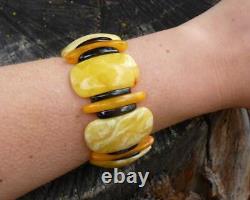 Baltic Amber Bracelet Butterscotch Stretch Multicolor Cherry Antique Untreated N