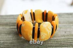 Baltic Amber Bracelet Butterscotch Stretch Multicolor Cherry Antique Untreated N