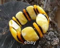 Baltic Amber Bracelet Butterscotch Stretch Multicolor Cherry Antique Untreated N