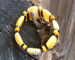 Baltic Amber Bracelet Butterscotch Stretch Multicolor Cherry Antique Untreated N