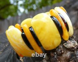 Baltic Amber Bracelet Butterscotch Stretch Multicolor Cherry Antique Untreated N