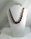 Beautiful 1920's Art Deco Cherry Amber Bakelite Beads Lariat Length 35-58 Grams