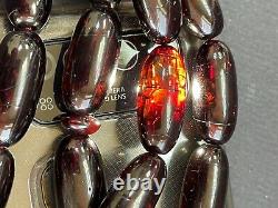 Beautiful Antique Faturan cherry amber bakelite islamic prayer beads 75G R3