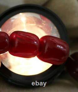 Beautiful Faturan Cherry Amber Bakelite Necklace Antique 110 Grams