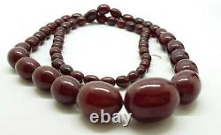 Beautiful Quality Art Deco Cherry Amber Necklace 59 G