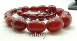 Beautiful Quality Art Deco Cherry Amber Necklace 88 G
