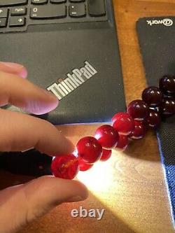 Cherry Amber Bakelite Sikma Kehribar Faturan Prayer Iskender Red Misbah Tesbih