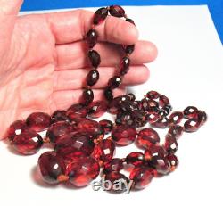 Cherry Amber Necklace String Strand 36 Inches 45.3 Grams