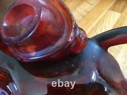 Chinese Cherry Amber Bakelike Faturan Oxen Figure Jug Feng Shui Year Of The Ox