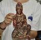 Chinese Dynasty Artificial Amber Resin Kwan-yin Guanyin Goddess Buddha Statue