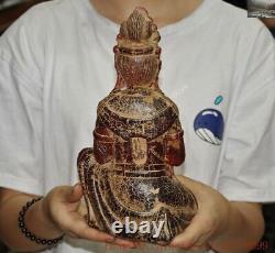 Chinese dynasty Artificial amber Resin Kwan-Yin GuanYin Goddess Buddha statue