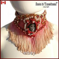 Choker jewelry woman necklace embroidered crystal stone collar gothic collier 18