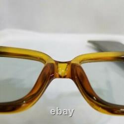 Christian Dior Vintage Large Sunglasses Thick Frames Amber Brown 125 52 19
