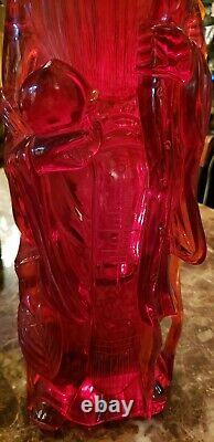 Colossal! Rare Hand Carved Chinese Cherry Amber Resin Wiseman(21.75H x 6.5W)
