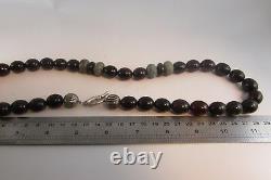 ESTATE Antique VINTAGE Deco dark Cherry Amber Beads Necklace