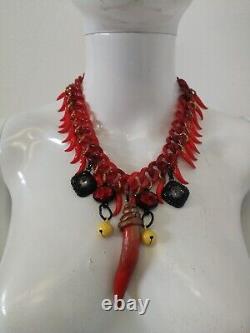 Fashion jewelry woman jewel necklace collier jewellery statement design horn bib