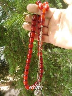 Faturan Germany Amber Antique Cherry Bakelite Islamic Genuine Beads Prayer