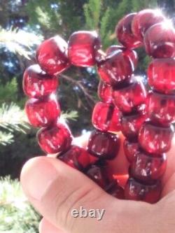 Faturan veins transparent Antique Germany Amber Cherry Genuine Bakelite Praye
