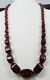 Fine Antique Natural Cherry Amber Knotted Bead 34 Necklace 91.2 Grams