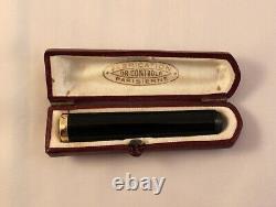 French Antique Black/Dark Cherry Amber 18K Gold Cigarette Holders- Guy Gift