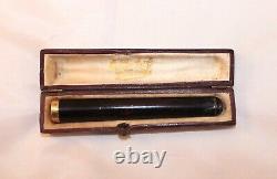 French Antique Black/Dark Cherry Amber 18K Gold Cigarette Holders- Guy Gift