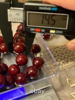 Genuine Antique Cherry Amber Bakelite Faturan Islamic Prayer Beads 135 gr