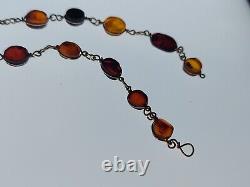Graduated Baltic Amber Necklace Gold Wire 22.9 Grams Vtg Antique Estate Jewelry
