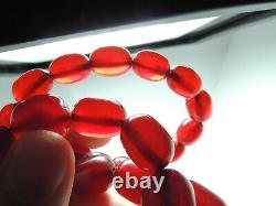 HUGE Luxury 155ct OLD NECKLACE BEADS RED CHERY AMBER IMITATION Bakelit Catalin