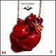 Jewelry Talisman Jewel Necklace Pendant Amulet Love Attraction Red Heart Bee Bib