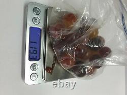 Large vintage cherry BAKELITE Chunky Lot 17 Beads OLD 21 mm 119.3 grams
