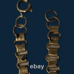 MIRIAM HASKELL BAKELITE Book Chain Necklace & Bracelet Set Cherry Amber Hess