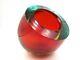 Murano Situp Art Glass Sculptural Ball Bowl Red Amber Sommerso Poli Seguso Era