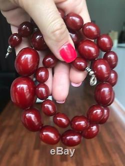 Old/Antique Bakelite cherry''Amber'' necklace (107.3 g.) 209E