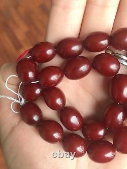 Old/Antique Bakelite cherry''Amber'' necklace (28.5 g.) 210E