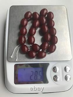 Old/Antique Bakelite cherry''Amber'' necklace (28.5 g.) 210E