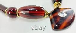 Old Cherry Amber Faturan Bakelite Bead Necklace