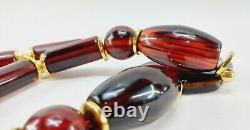 Old Cherry Amber Faturan Bakelite Bead Necklace